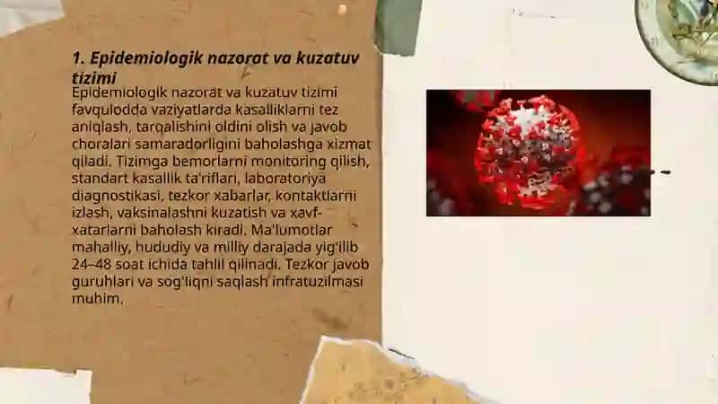 Epidemiologik nazorat va kuzatuv tizimi 3