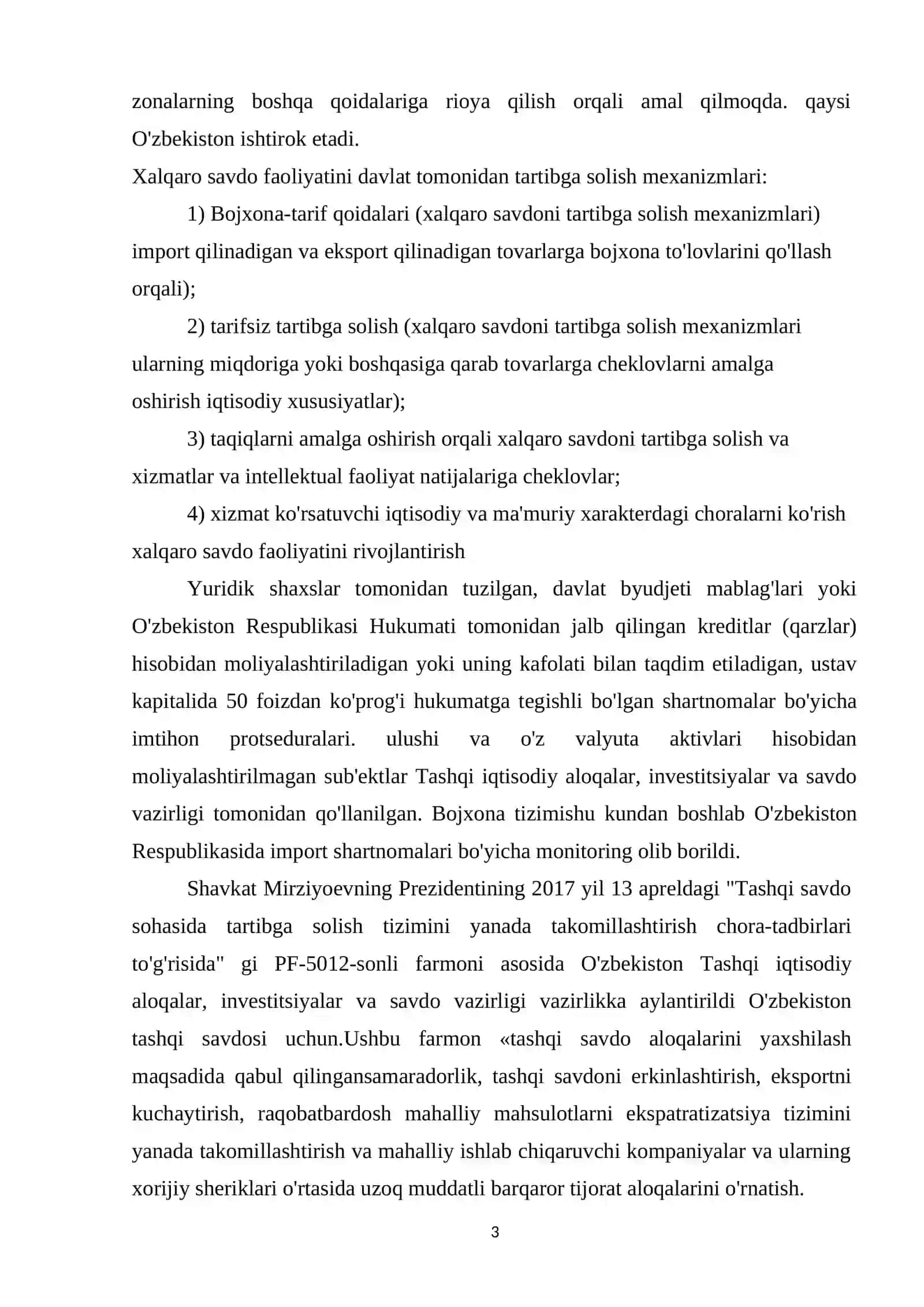 Xalqaro savdo siyosati 3