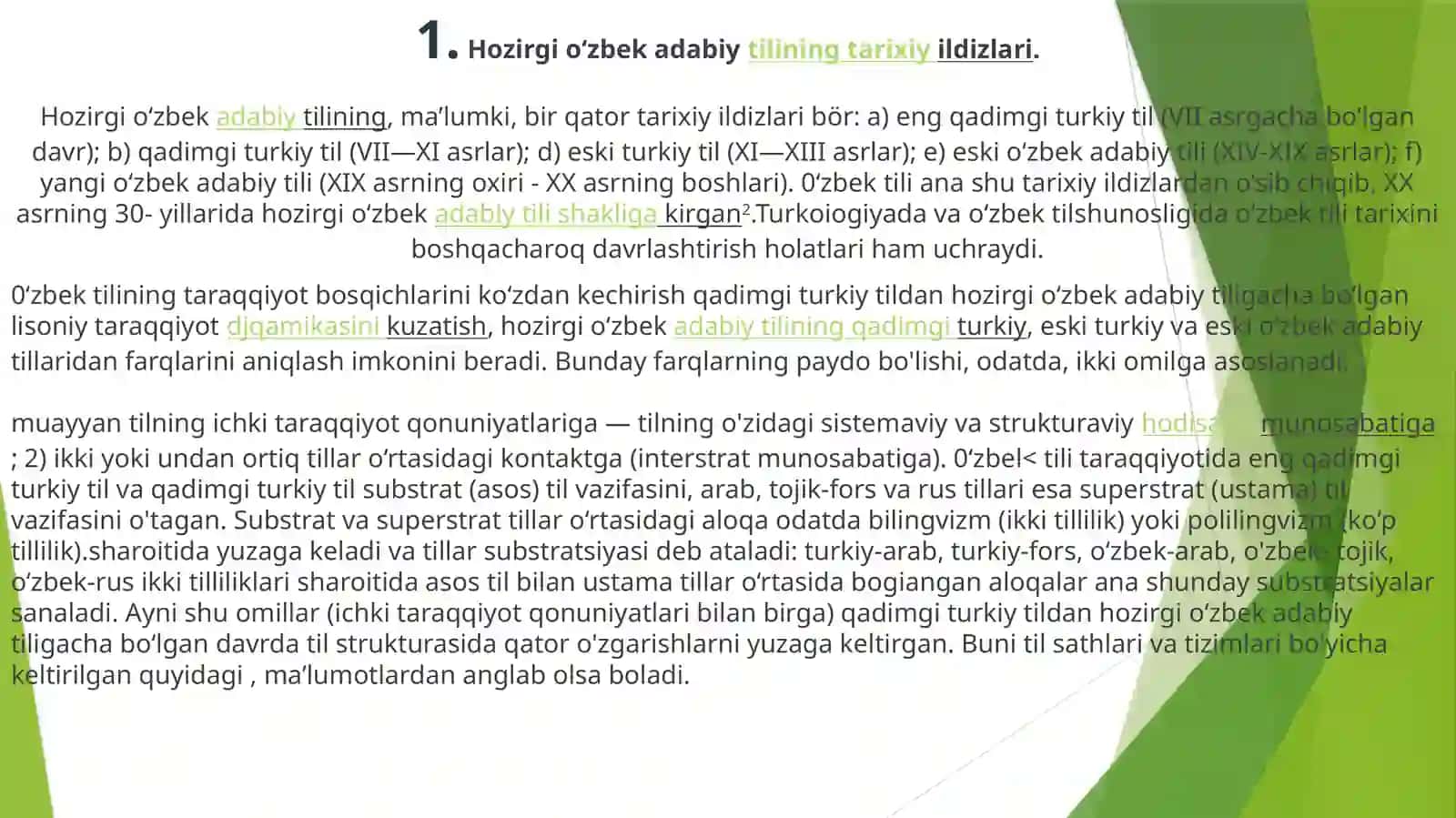 Hozirgi o‘zbek adabiy tilining tarixiy ildizlari 3