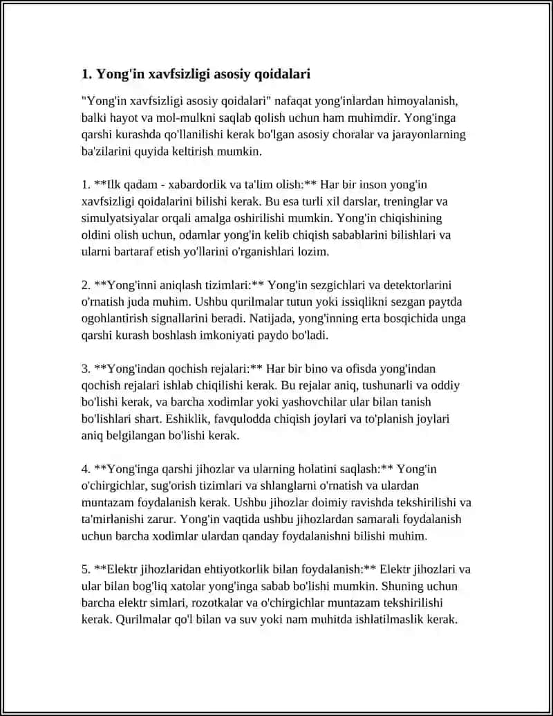 YONG'IN XAVFSIZLIGI QOIDALARI 3