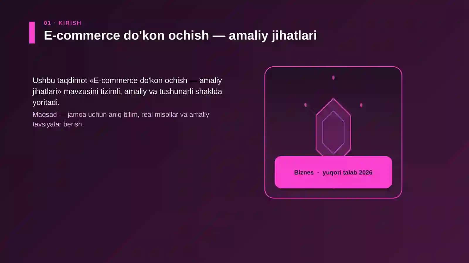 E-commerce do'kon ochish — amaliy jihatlari 3