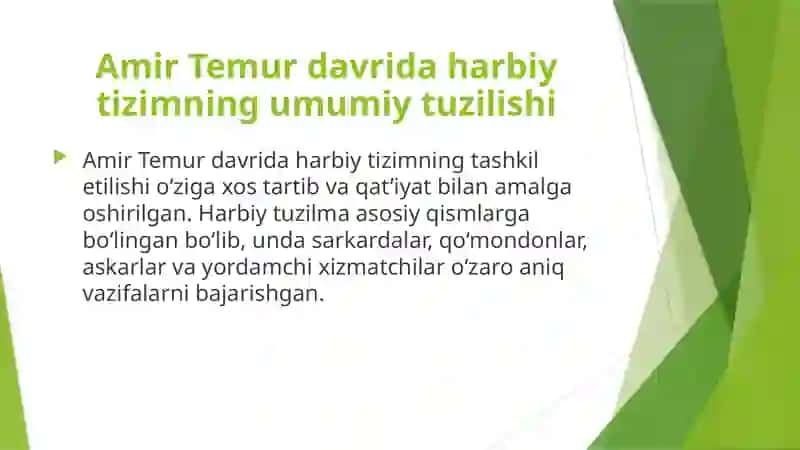 Amir Temur davrida harbiy unvonlar 3