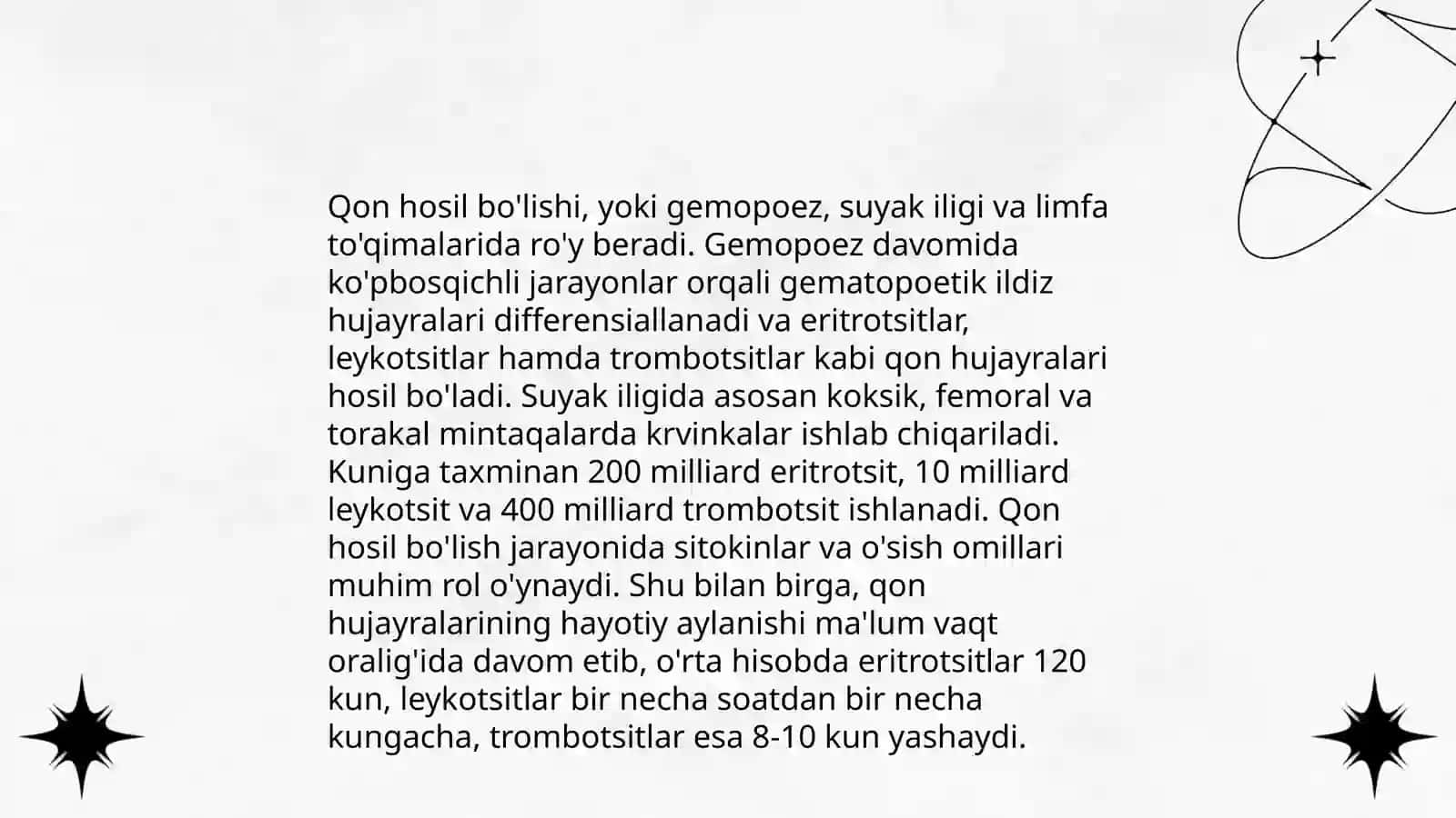 Qon hosil bo'lishi 3