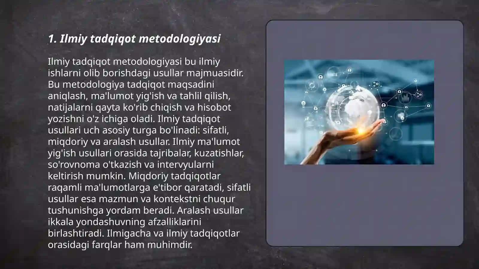 Tadqiqot loyhasini ishlab chiqish 3