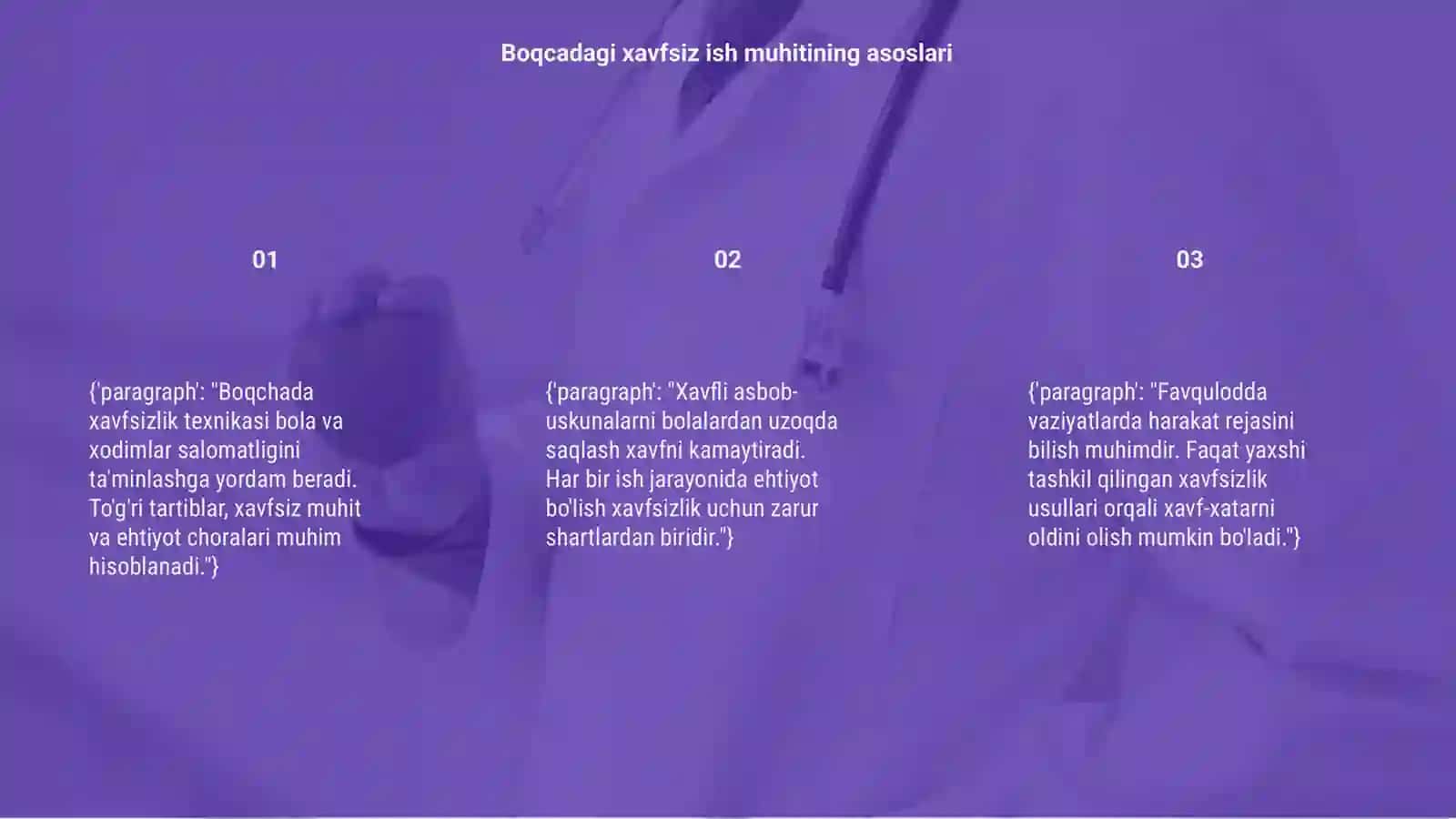 Boqcadagi xafsizlik texnikasi 3