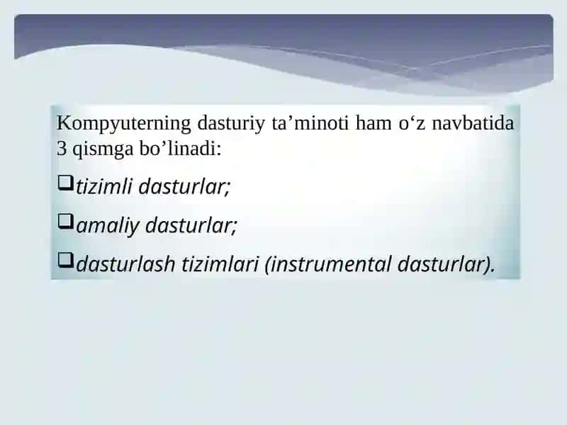Kompyuterning dasturiy ta’minoti, Windows OT 3