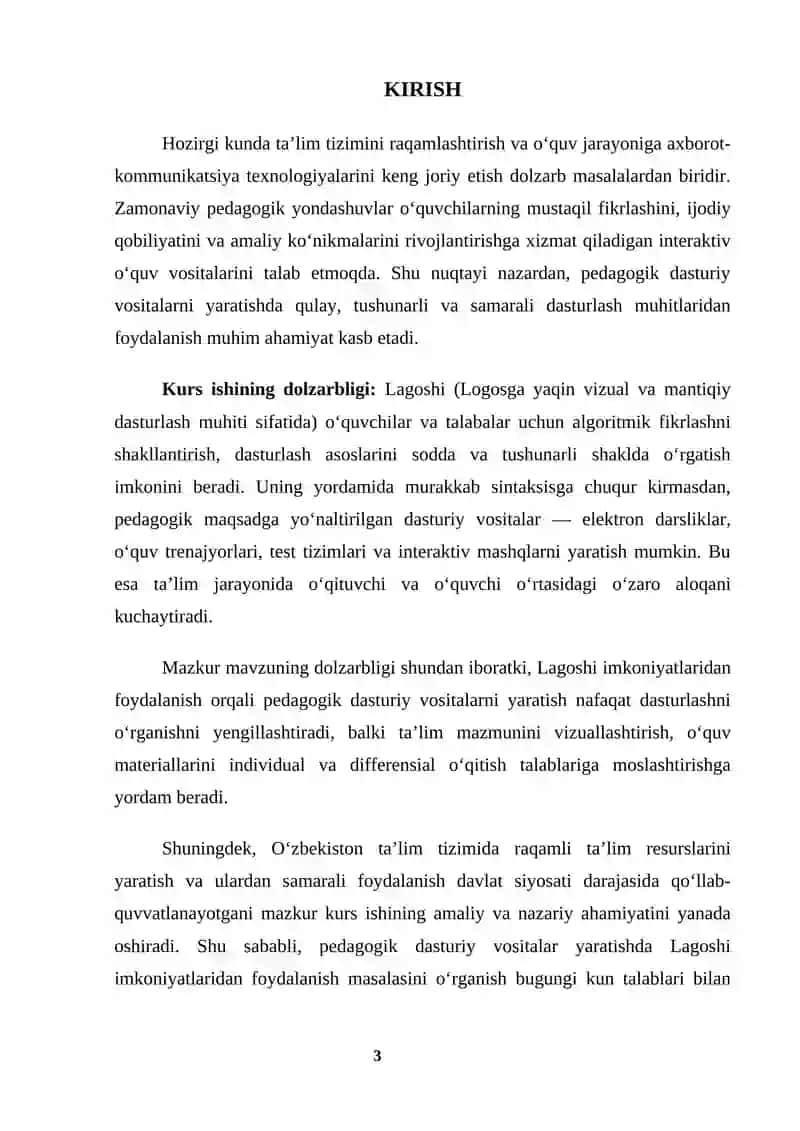 PEDAGOGIK DASTURIY VOSITALAR YARATISHDA LAGOSHI IMKONIYATLARIDAN FOYDALANISH 3