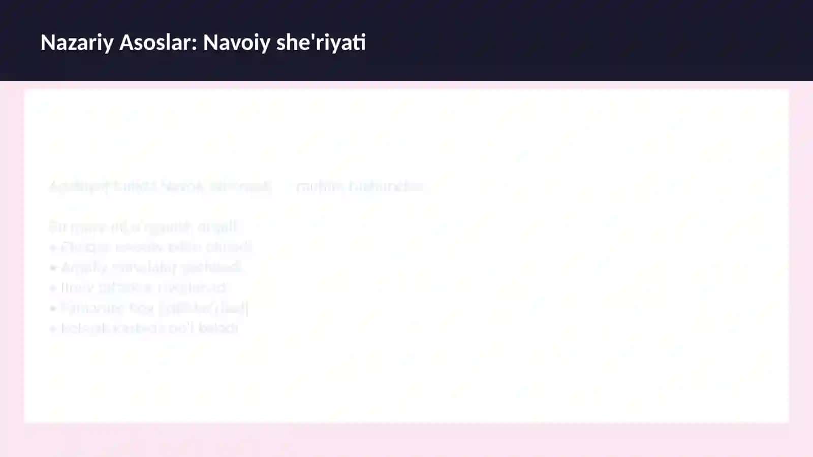Alisher Navoiy dars ishlanma 3