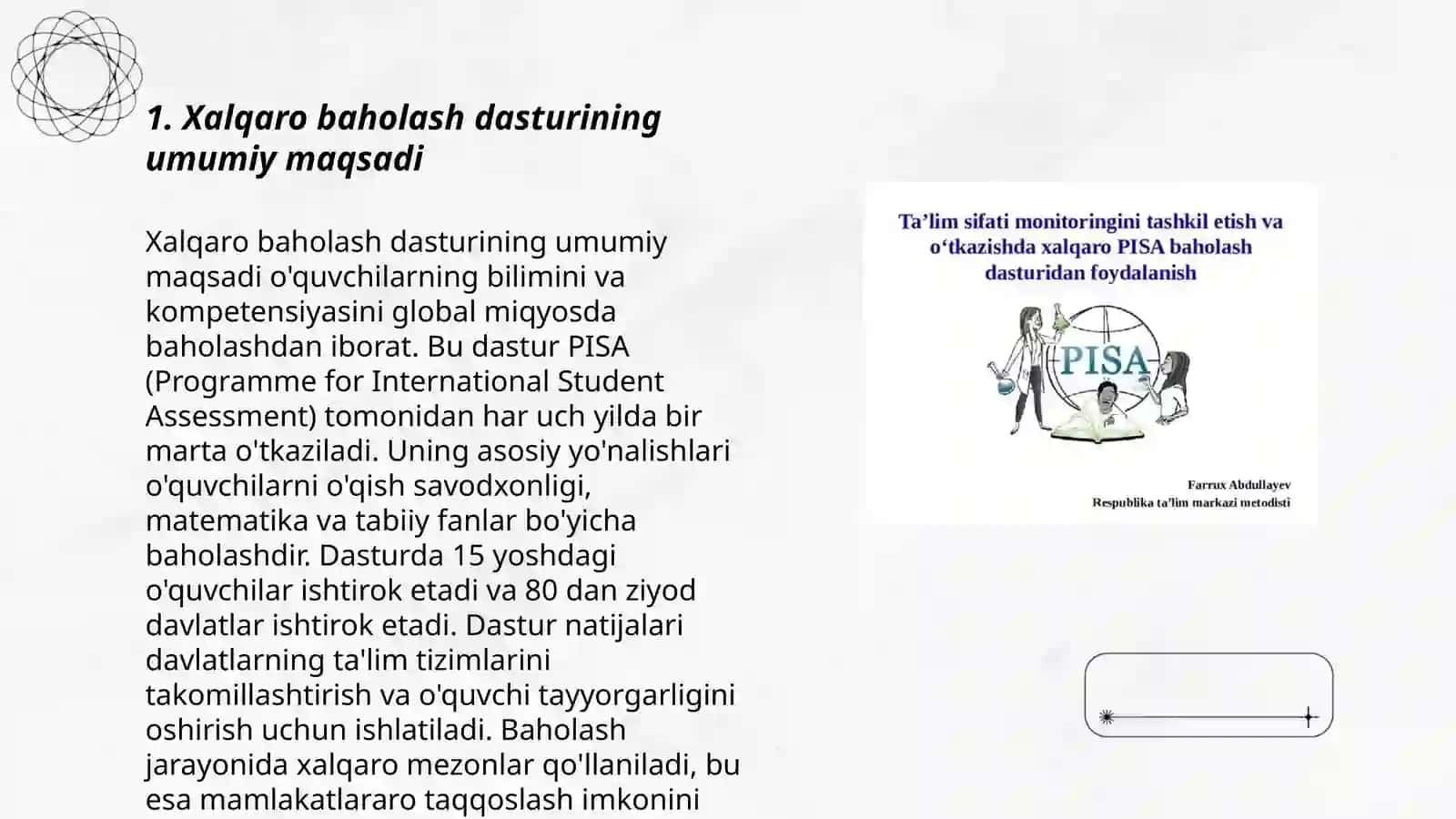 Xalqaro Baholash Dasturi 3
