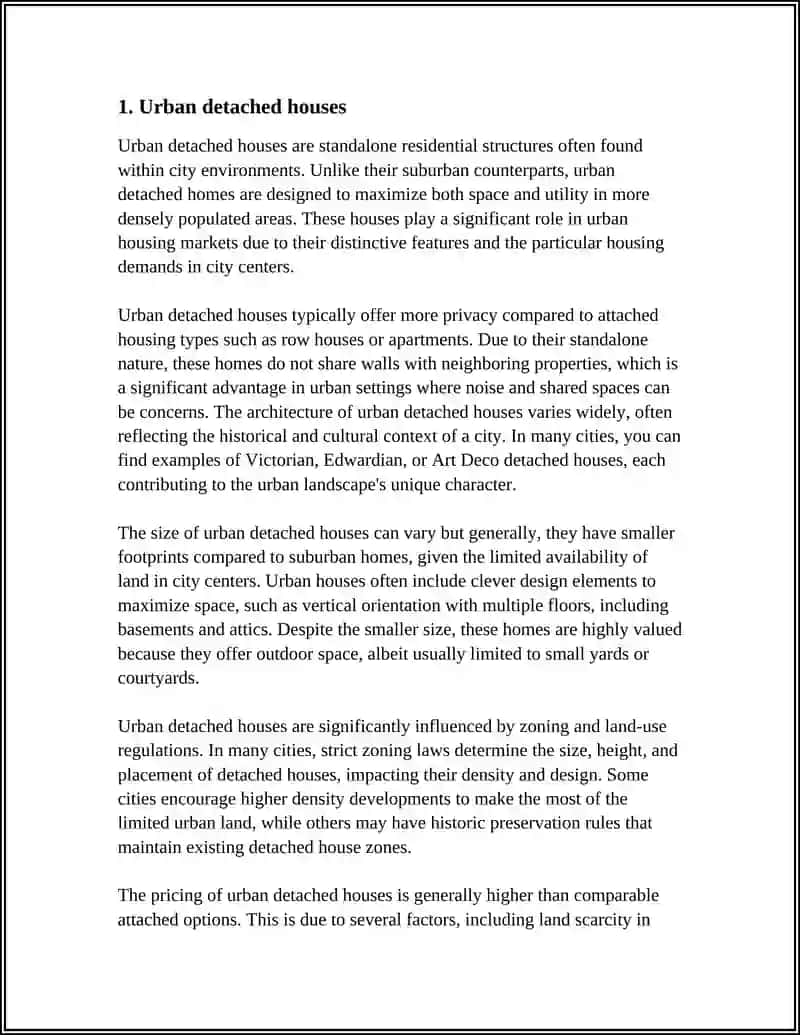 Urban Detached Houses Study 3