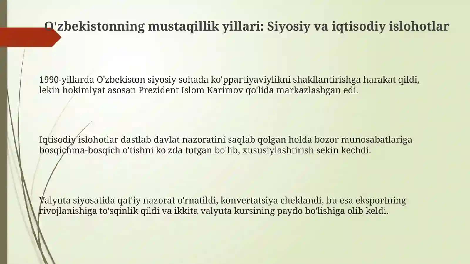 O'zbekistonning mustaqilok yillari 3