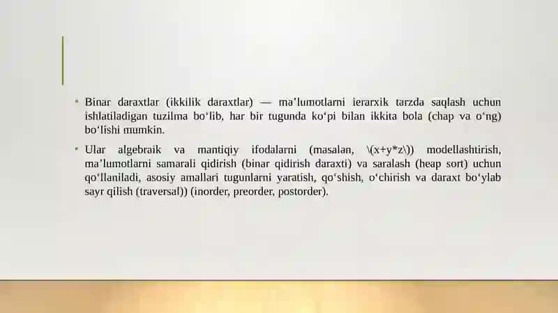 Binar daraxtlar bilan ishlash 3