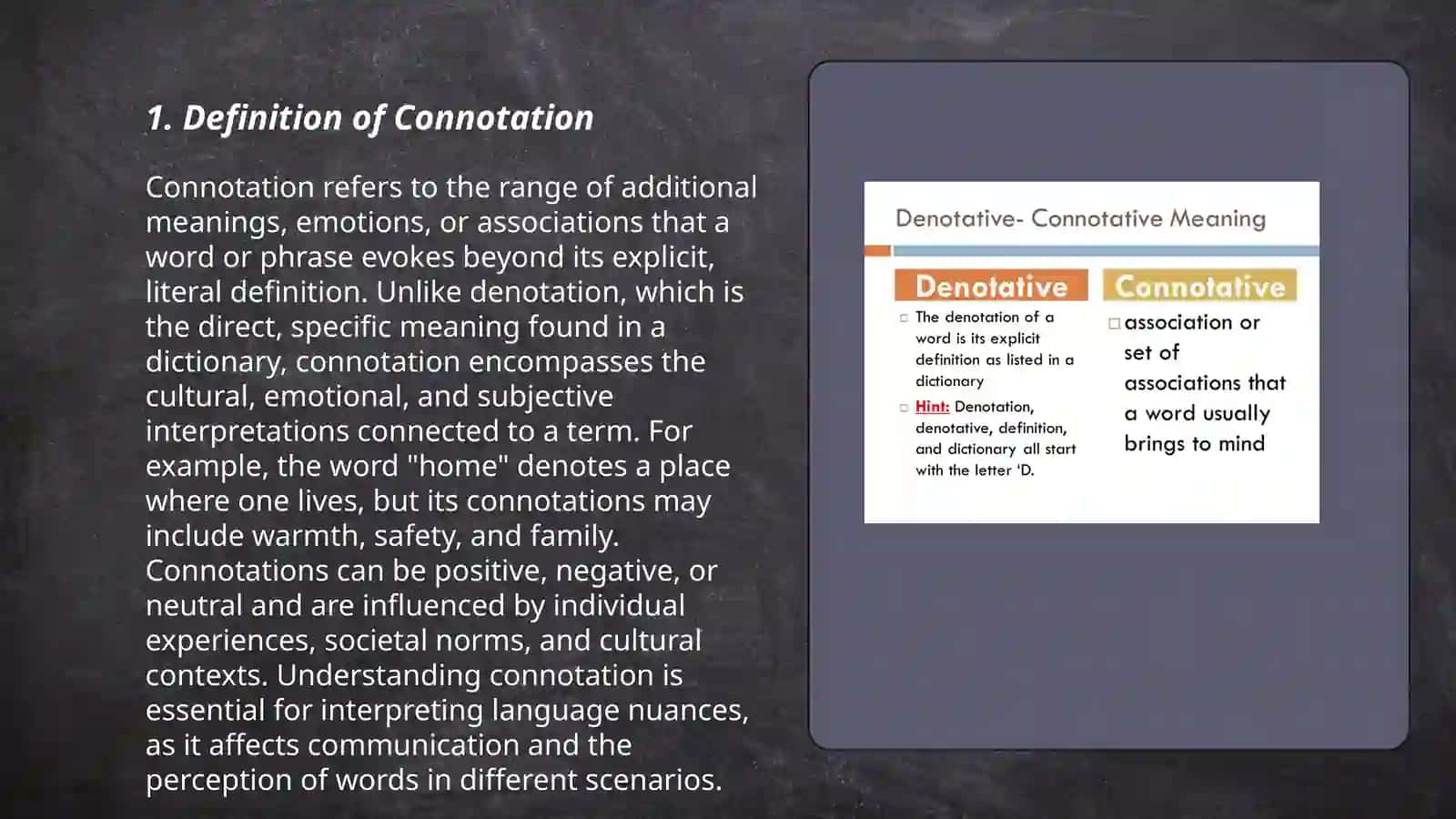 Connotation and denotation 3
