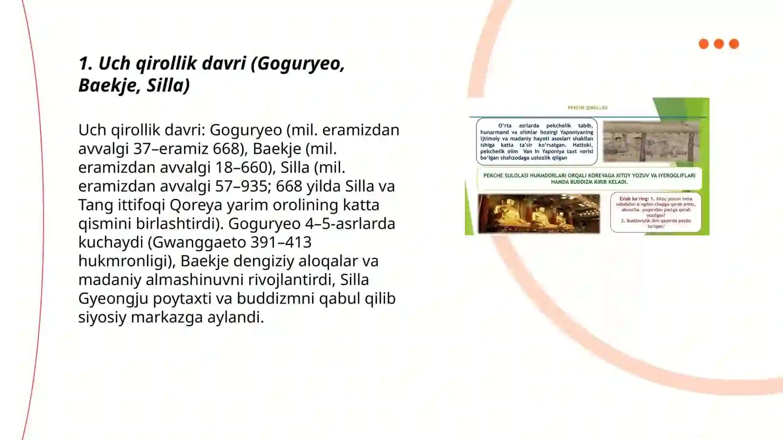 Koreya oʻrta asrlarda Bunyodova Intizor 3