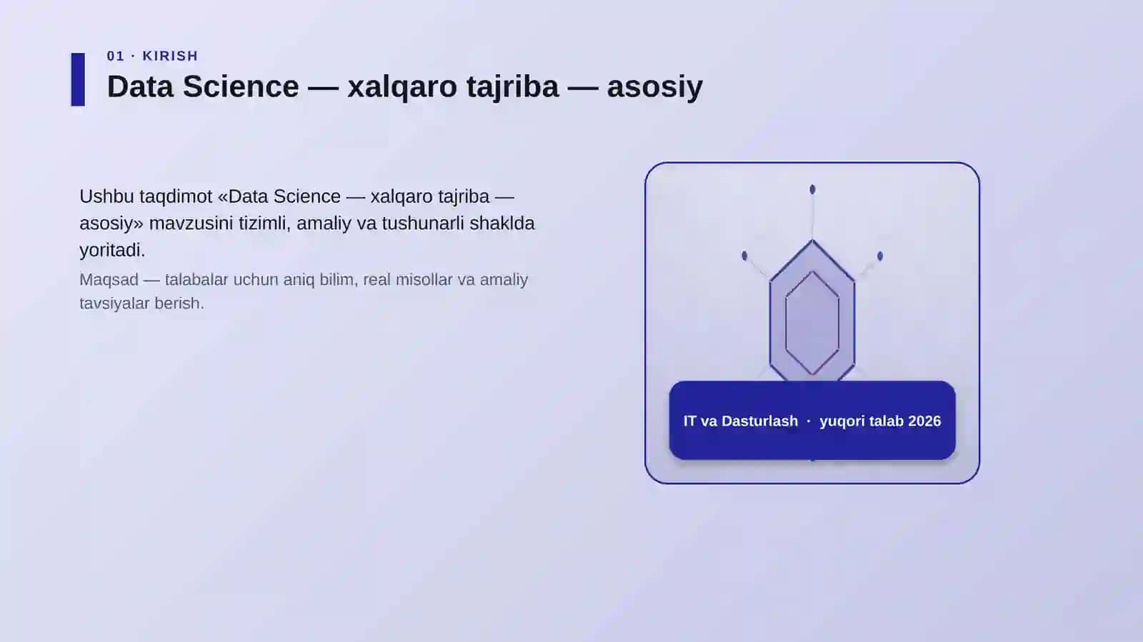 Data Science — xalqaro tajriba — asosiy 3