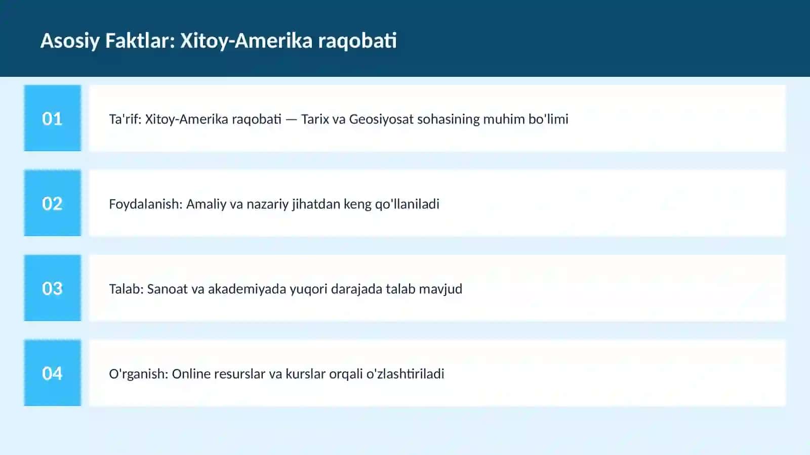 Xitoy-Amerika raqobati 3