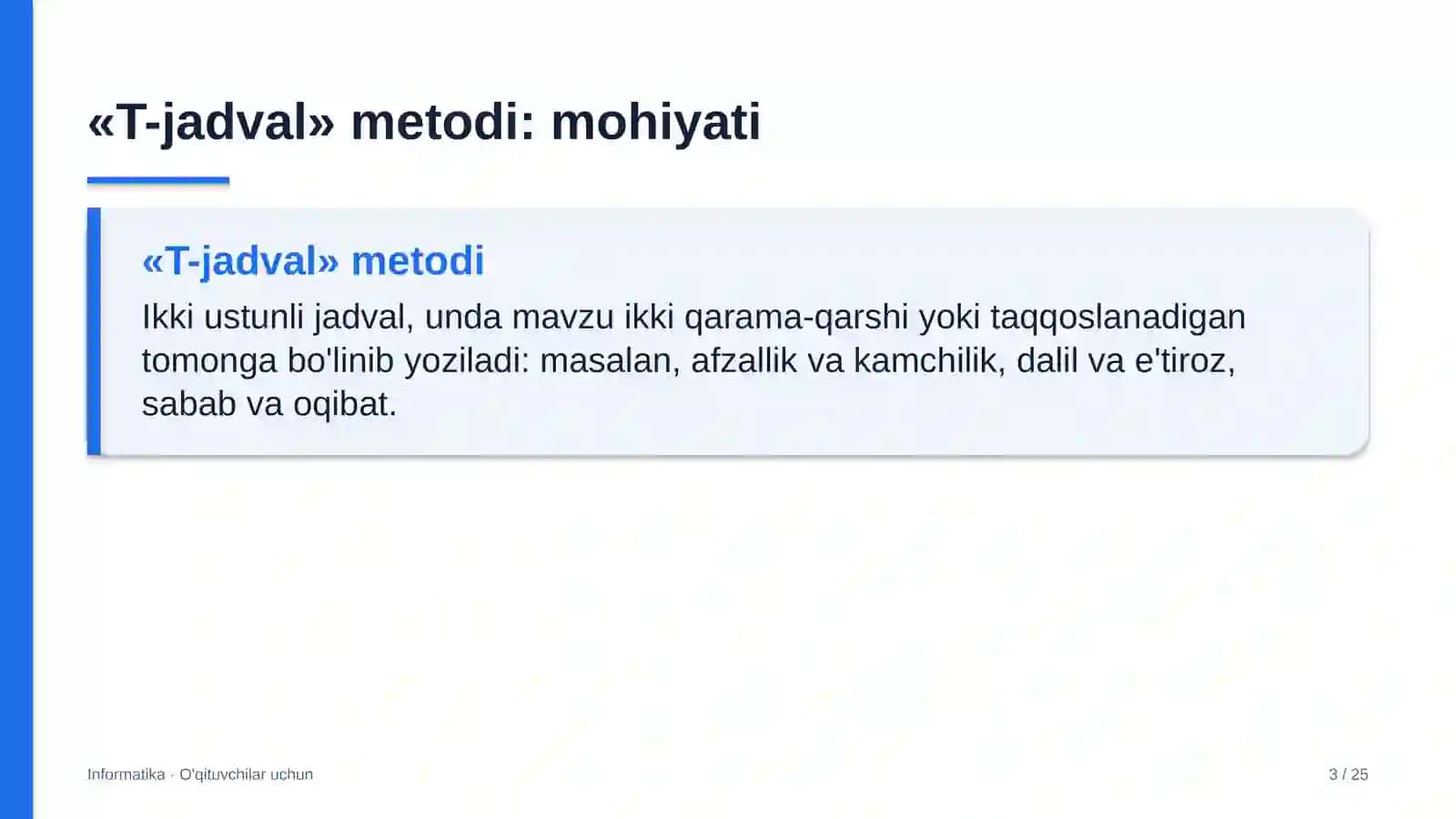 informatika darslarida t jadval metodidan foydalanish 8746 3