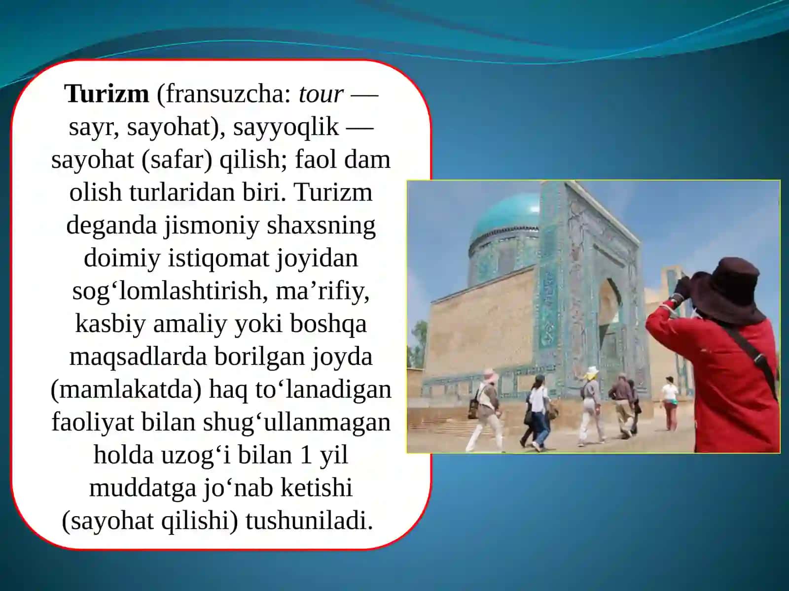 O’LKASHUNOSLIK VA TURIZM 3