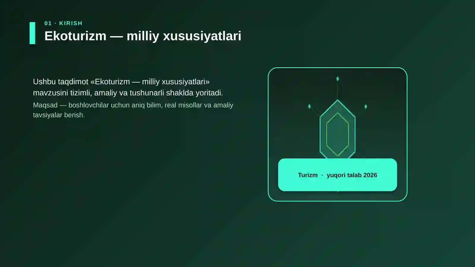 Ekoturizm — milliy xususiyatlari 3
