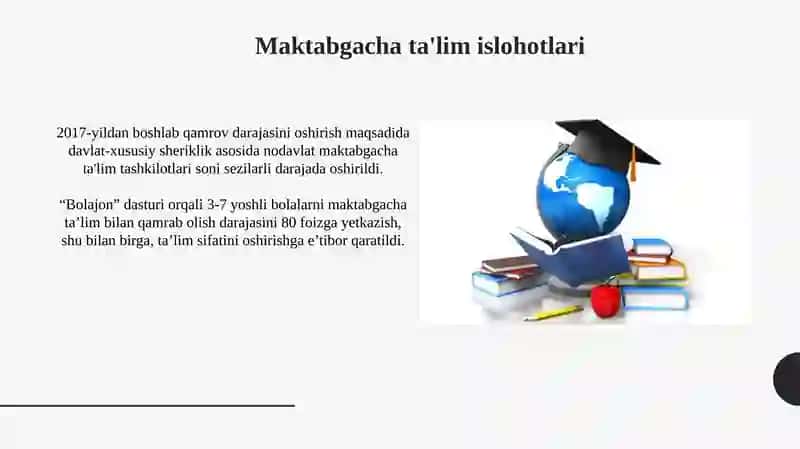 O'zbekiston Respublikasi ta'lim sohasidagi islohotlar 3