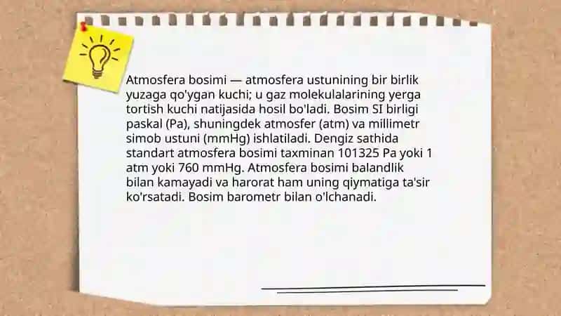 Atmosfera bosimi 3