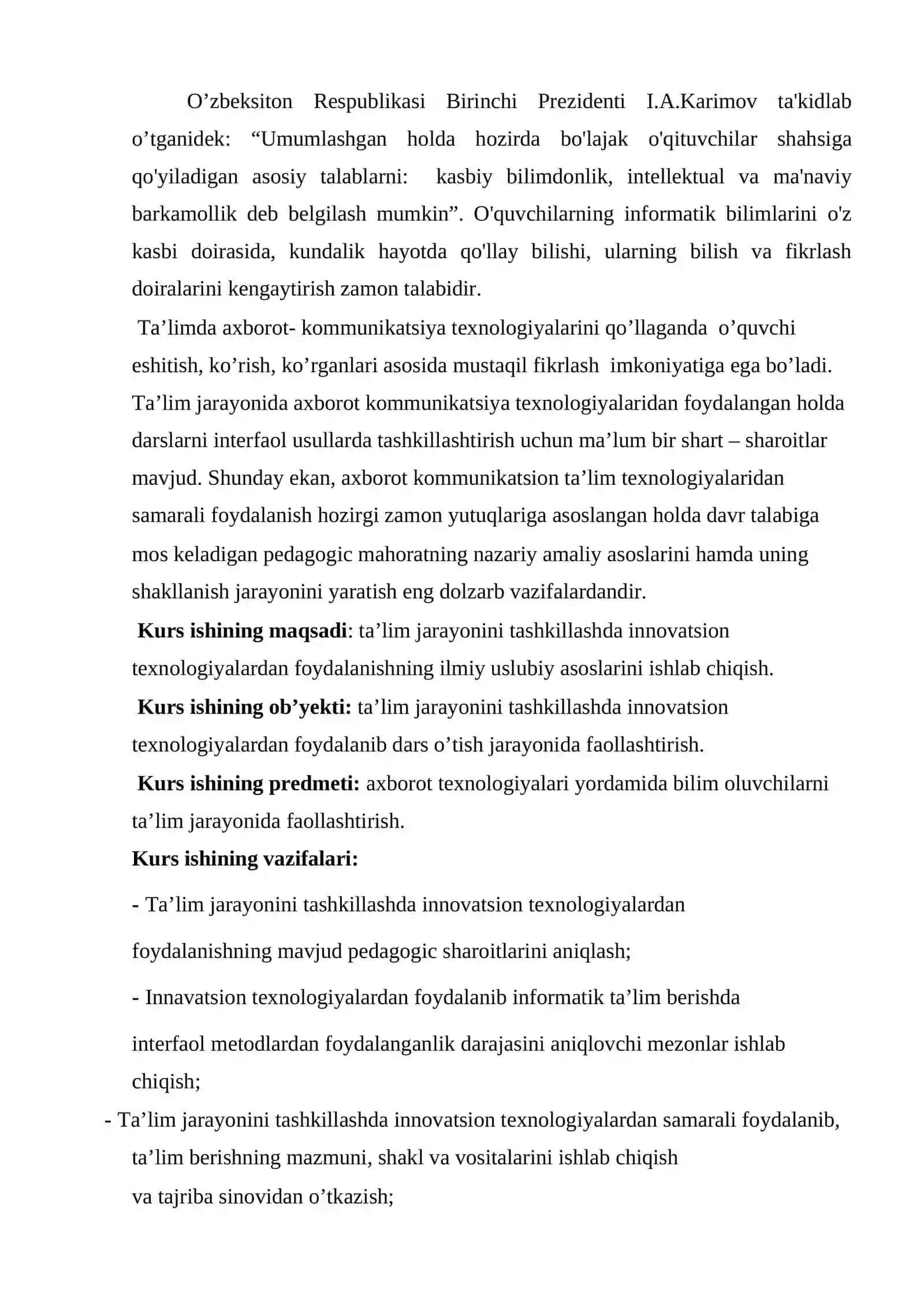 Informatika fanini o’qitishda innovatsion uslublarni ishlab chiqish va ularni dars jarayoniga tadbiq etish 3