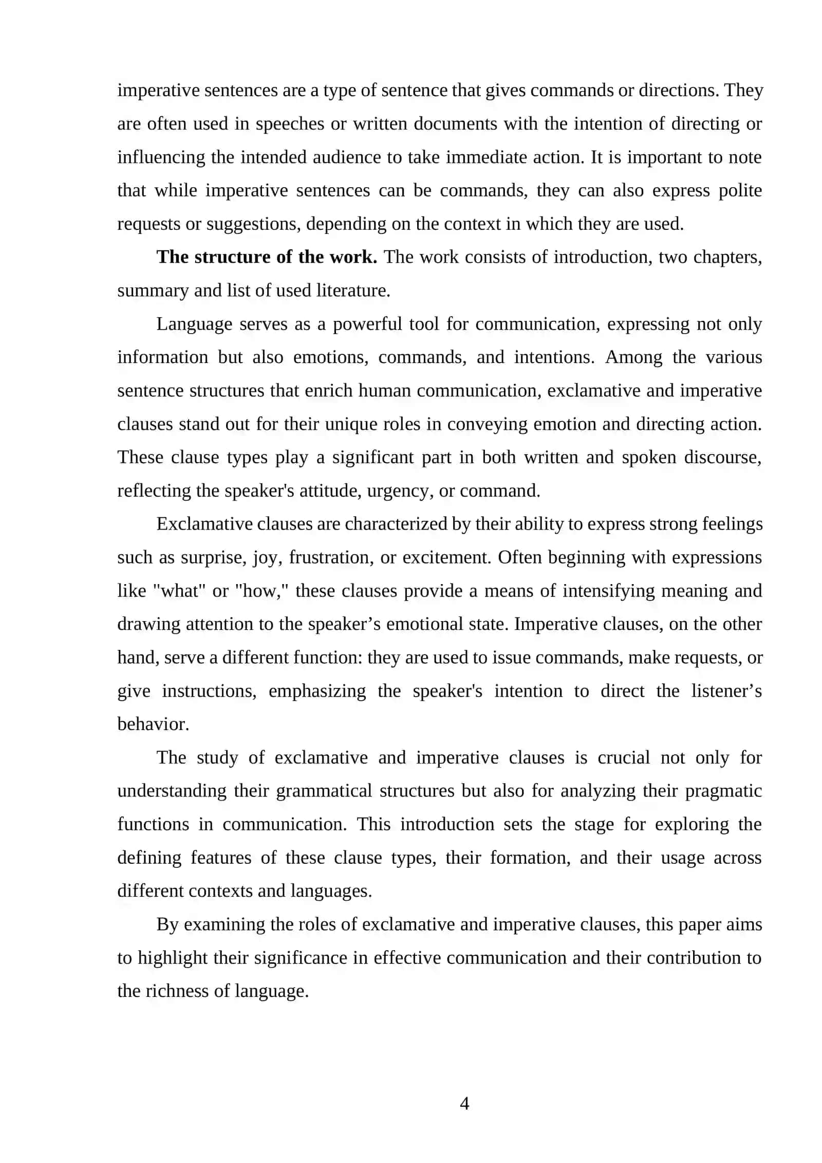 THE EXCLAMATIVE AND IMPERATIVE CLAUSES TYPES 3