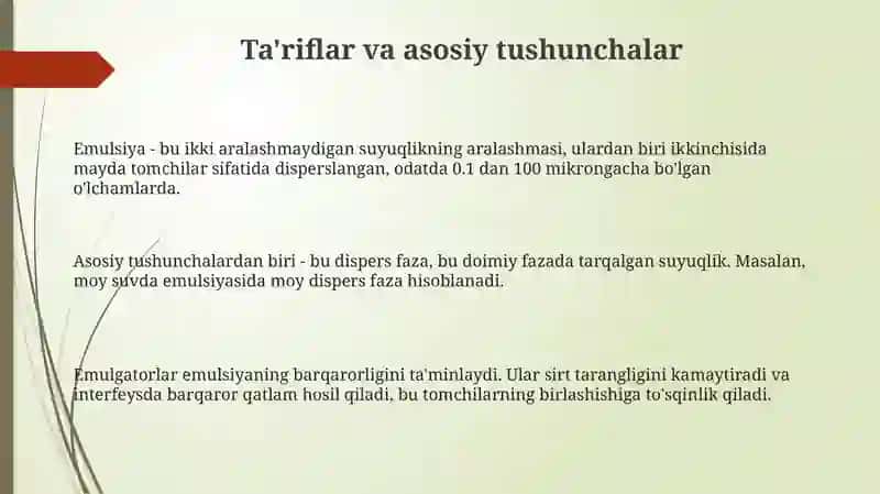 Birlamchi emulsiya 3