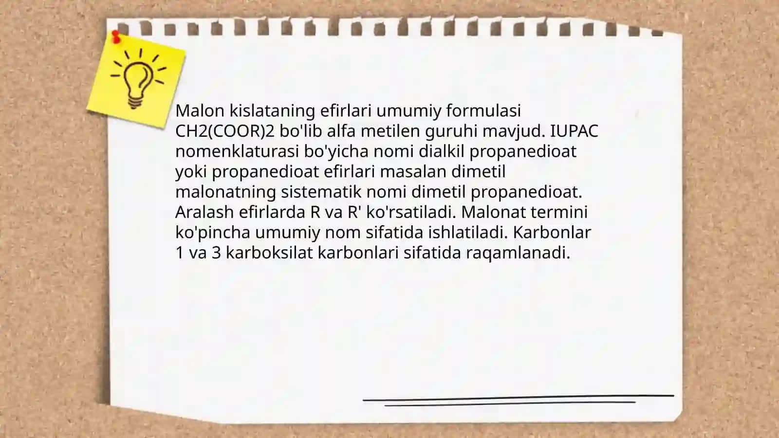 Malon kislataning efirlari va ularning organik sintezdagi roli 3