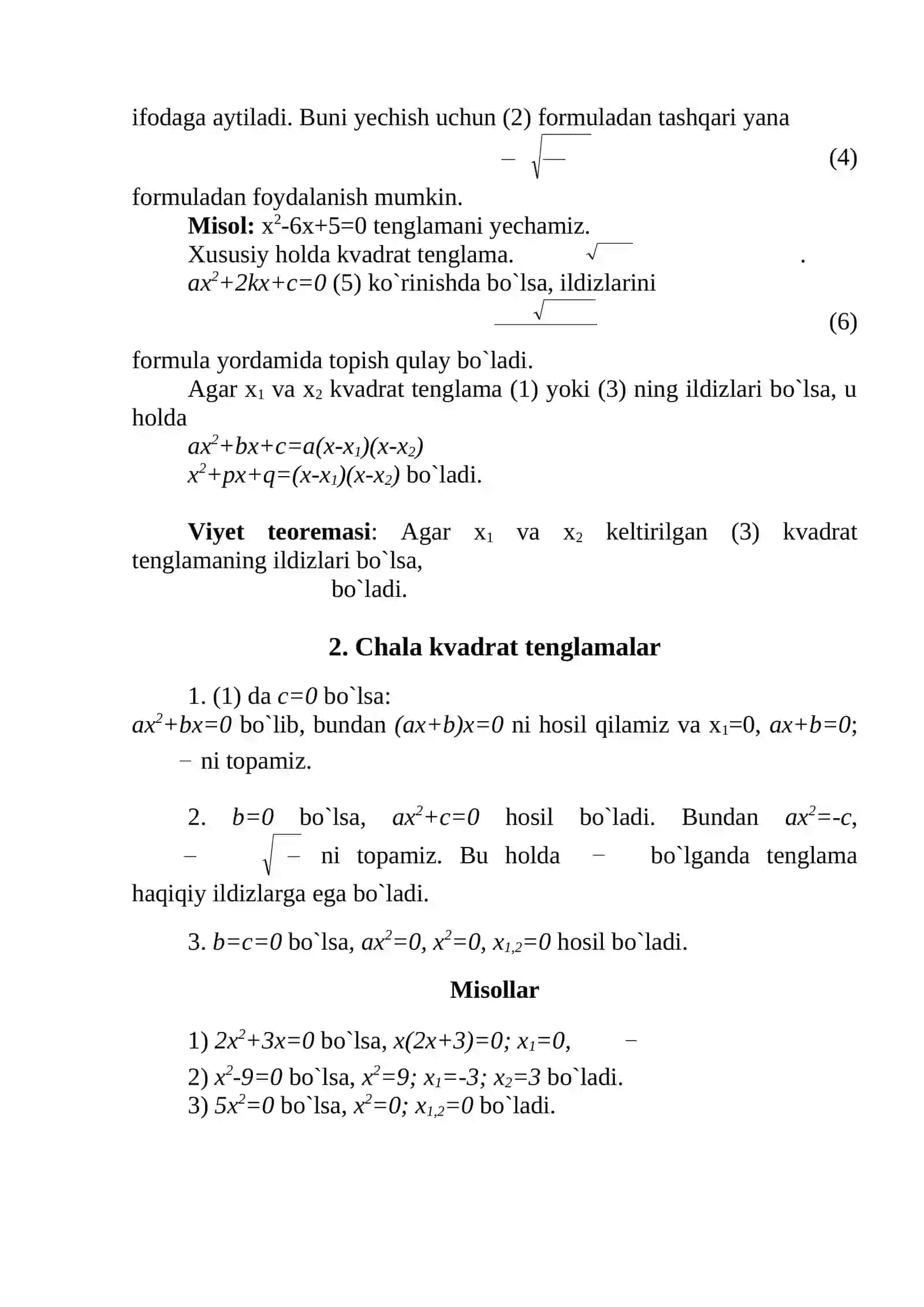 Tenglamalar 3