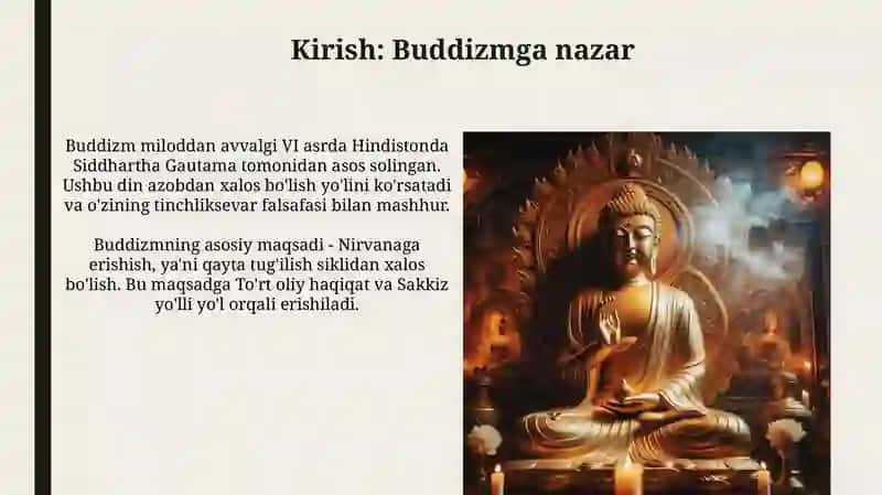 Buddizmning tarixi va asosiy g‘oyalari 3