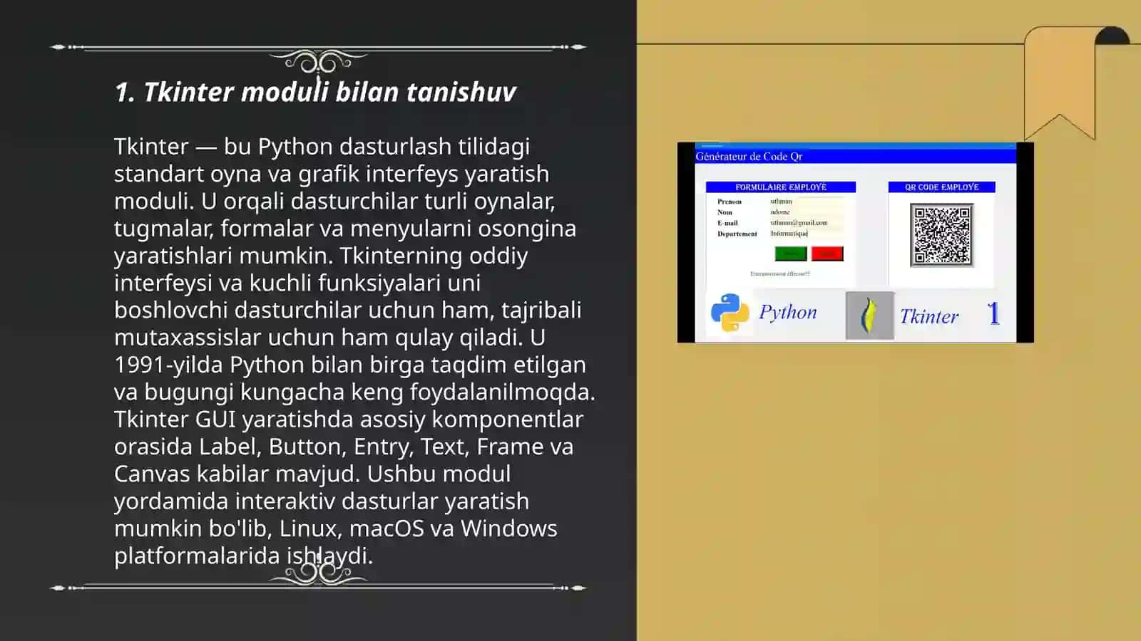 Tkinter moduli bilan tanishuv 3