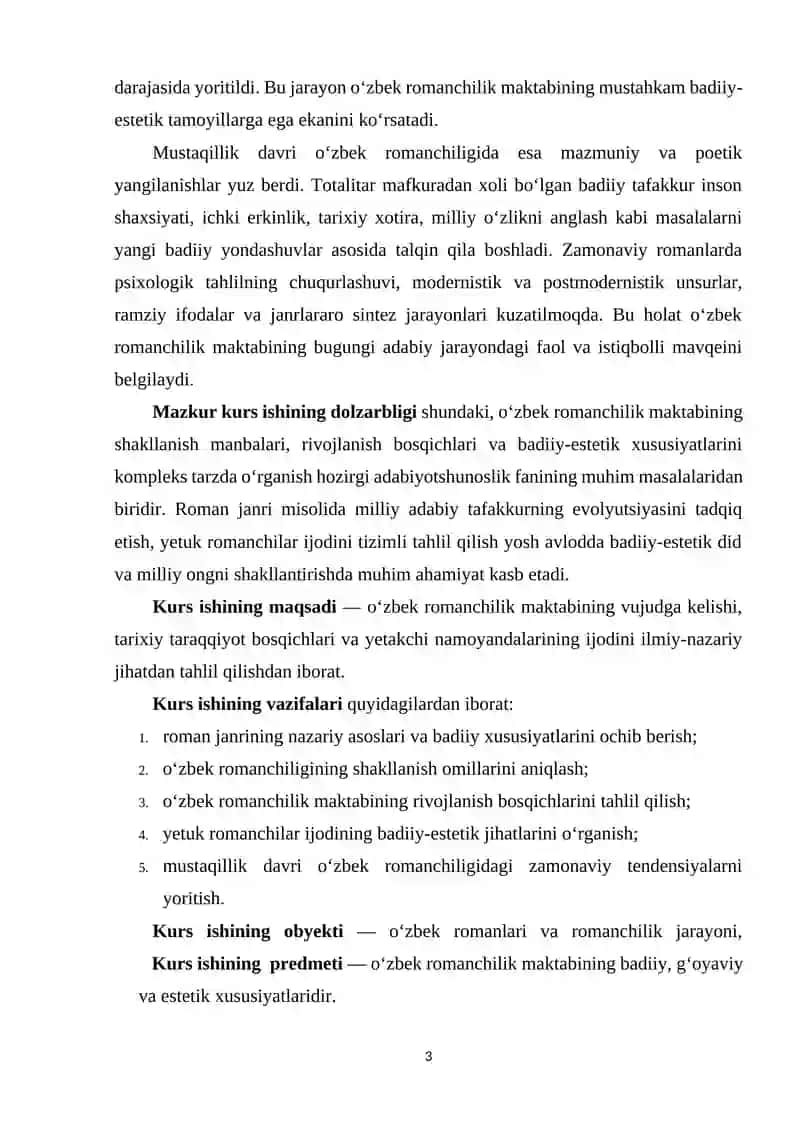 O'ZBEK ROMANCHILIK MAKTABI 3
