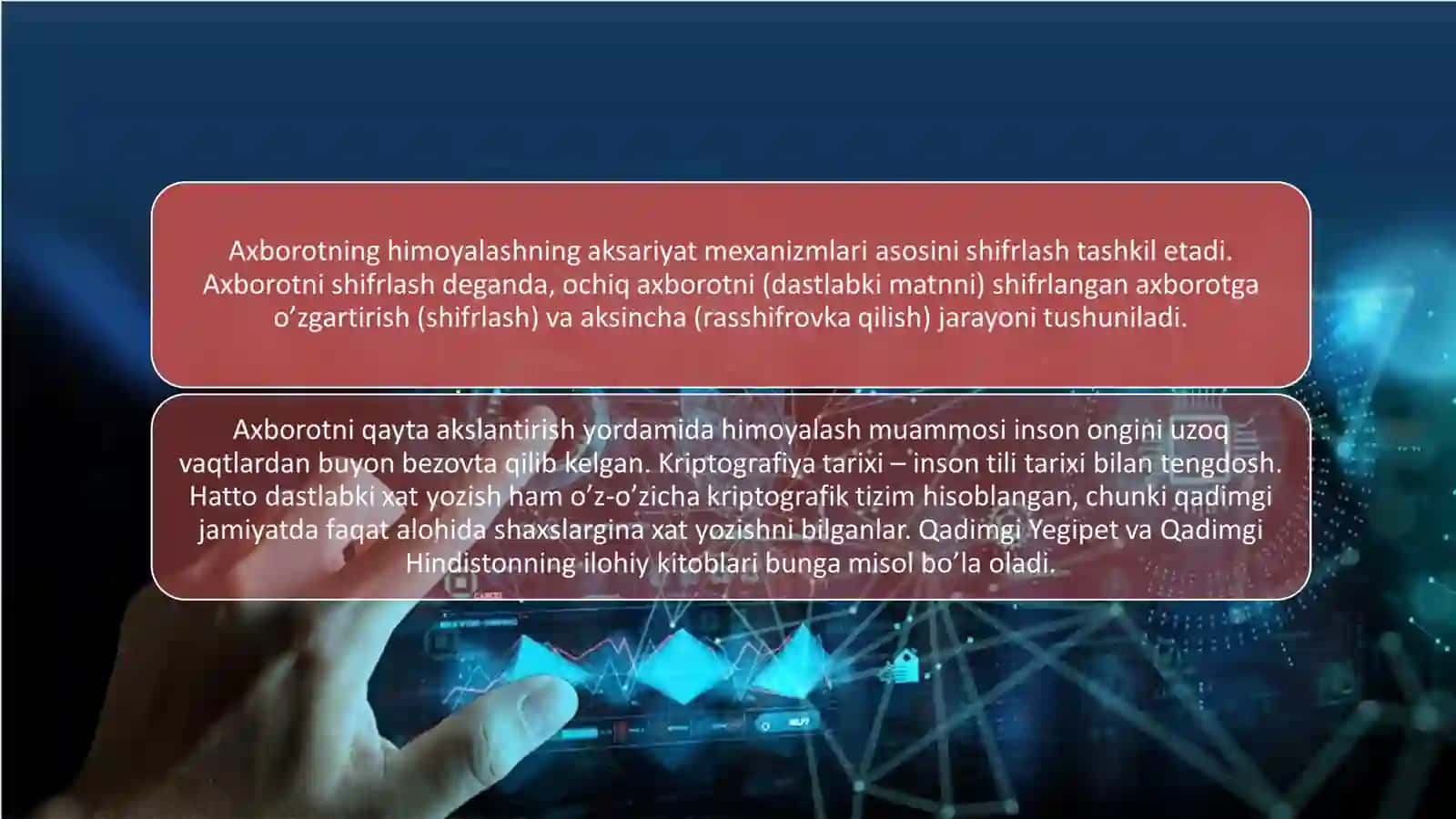 Axborotni himoyalashning kriptografik usullari 3