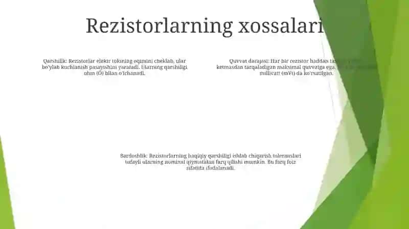 Rezistorlar Haqida 3