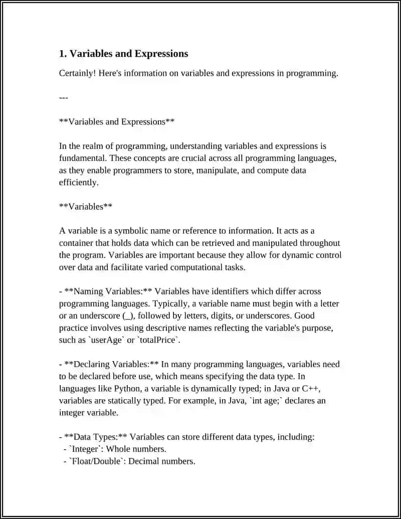 Variables and Expressions 3