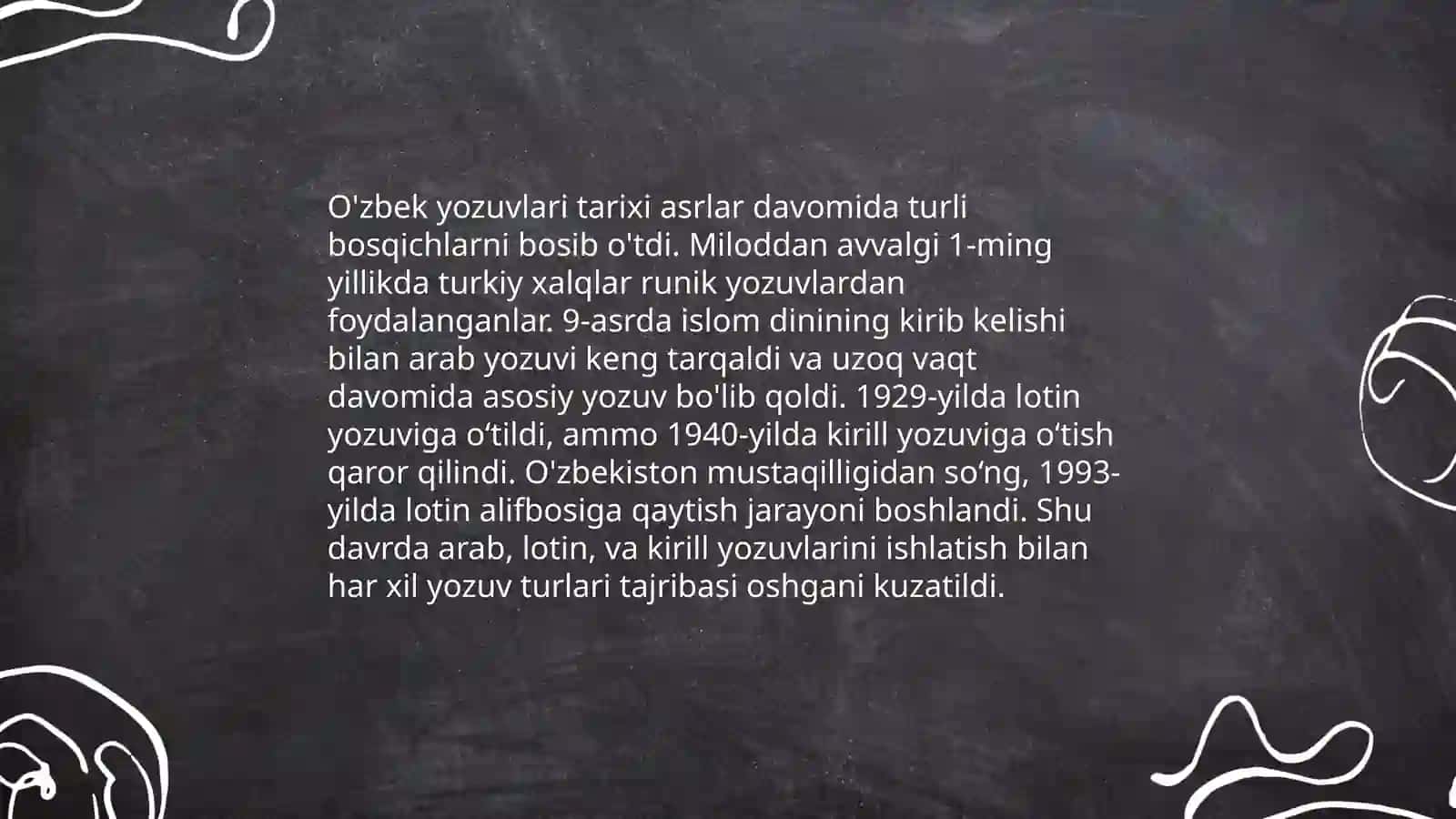 O'zbek yozuvlari tarixi 3