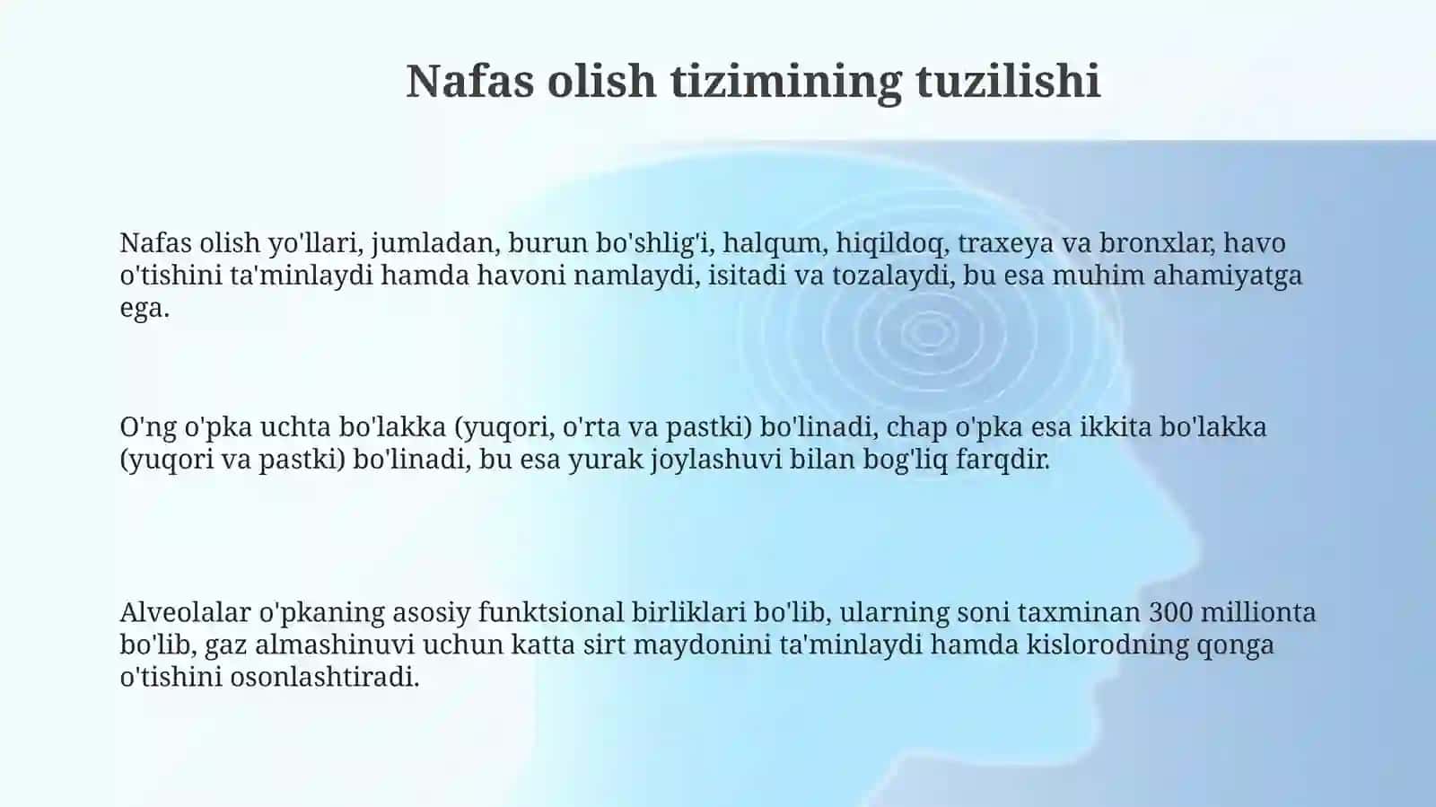 Odamning Nafas olish tizimi 3