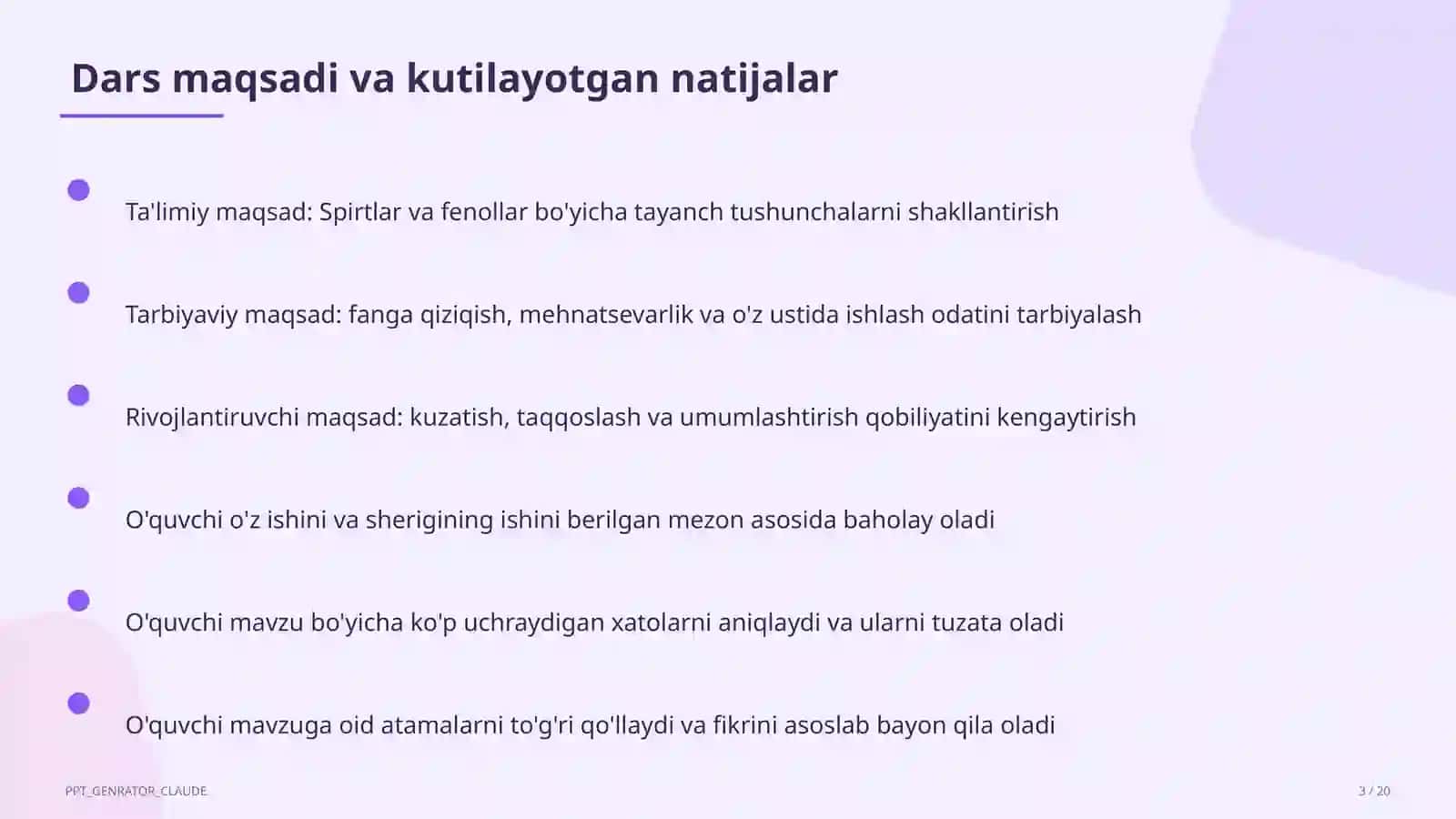 Spirtlar va fenollar (10-sinf) 3