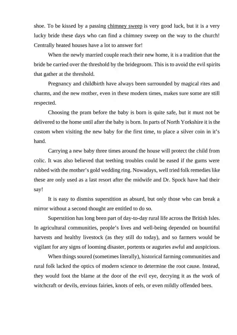 Superstitions in Great Britain 3