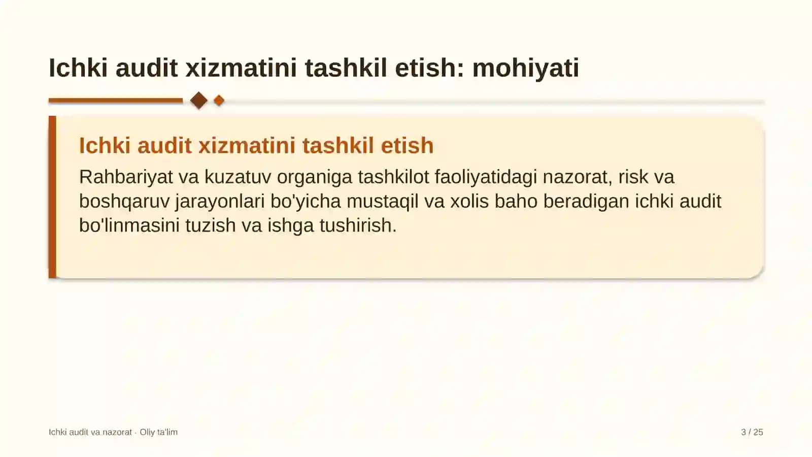 Hakamlik sudlarida ichki audit xizmatini tashkil etish 3