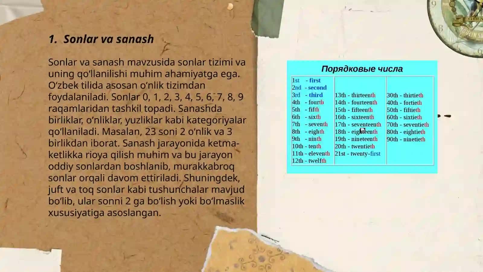 Sonlar va sanash 3