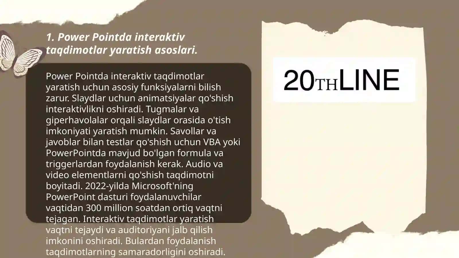 Power Pointda interaktiv taqdimotlar yaratish 3