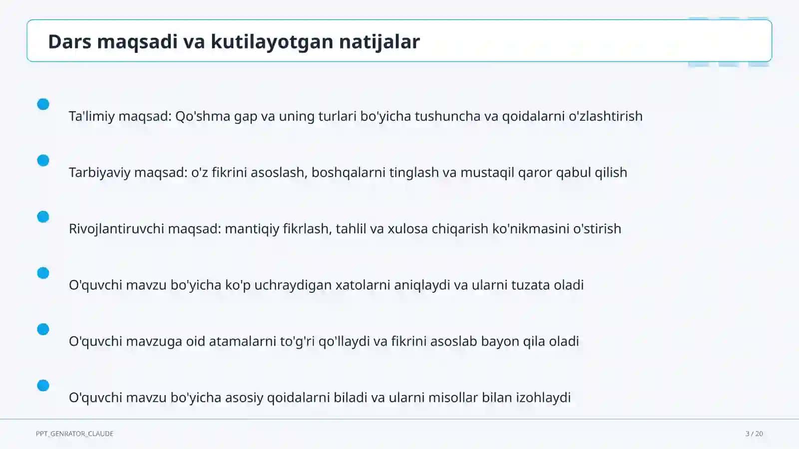 Qo'shma gap va uning turlari (9-sinf) 3