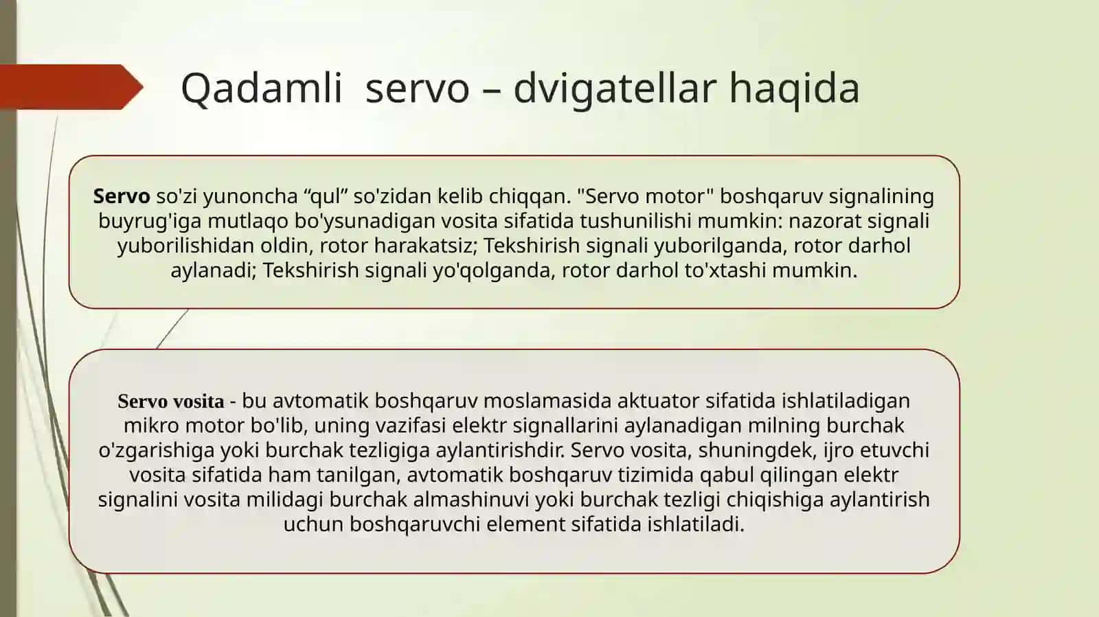 Mikrokontroller va o'rnatilgan tizimlar 3