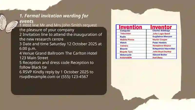 Invatations and response 3