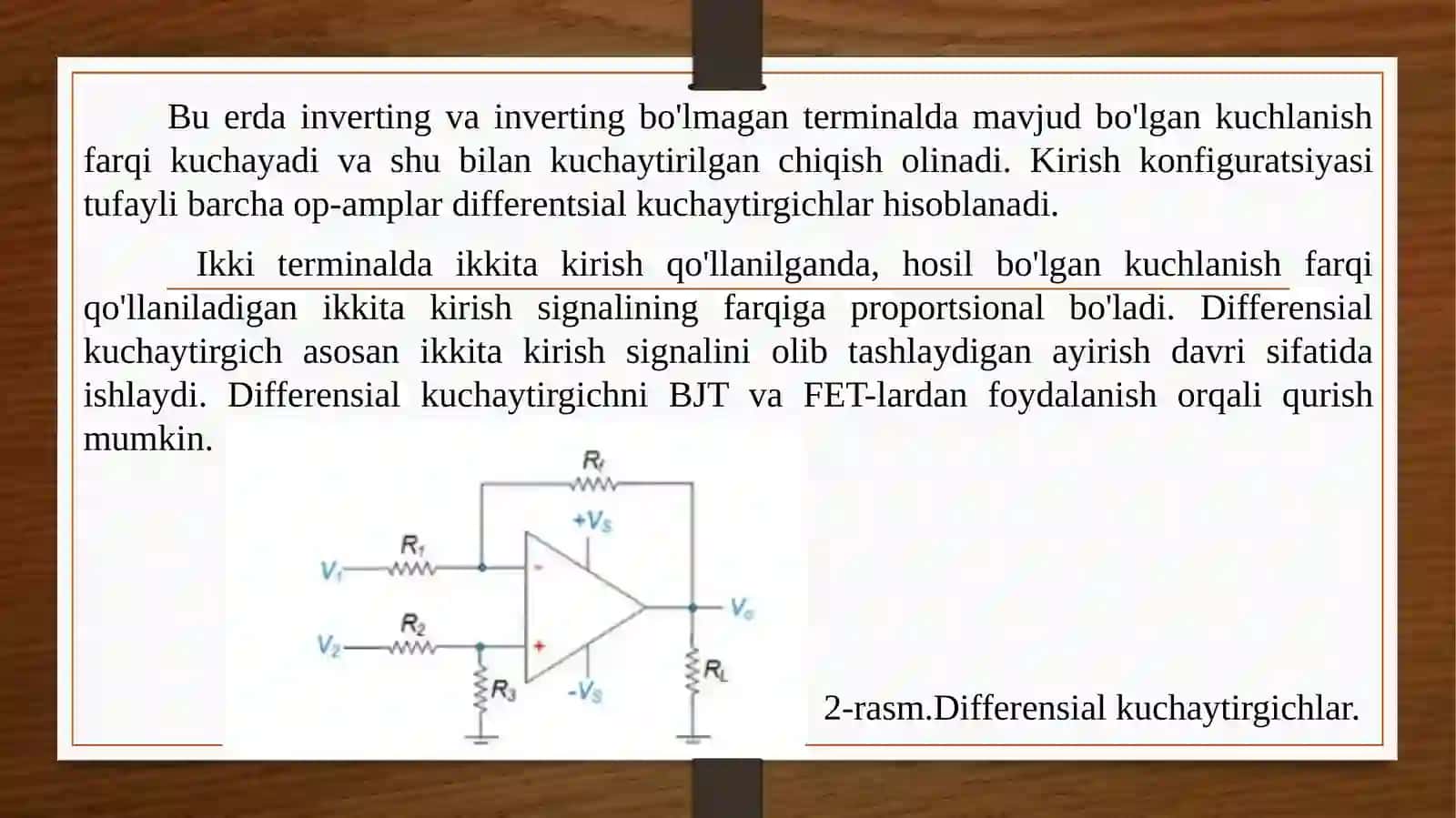 Differensial kuchaytirgichlar 3