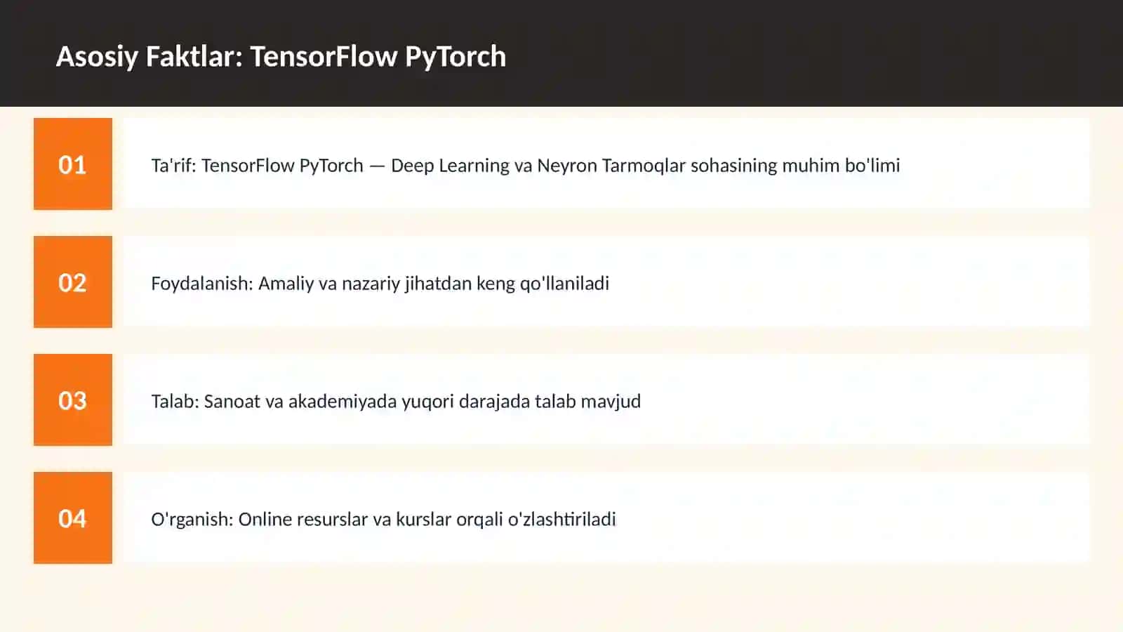 TensorFlow PyTorch 3