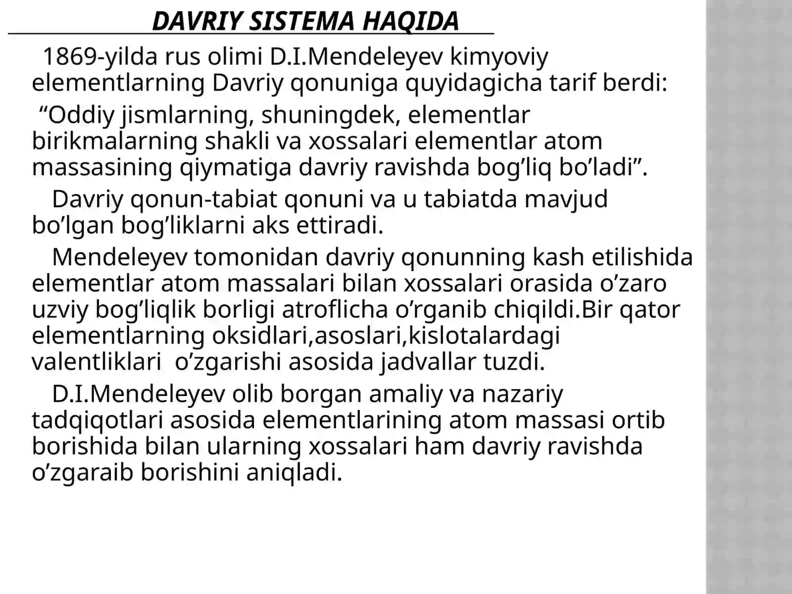 Davriy Sistemani O'rganish 3