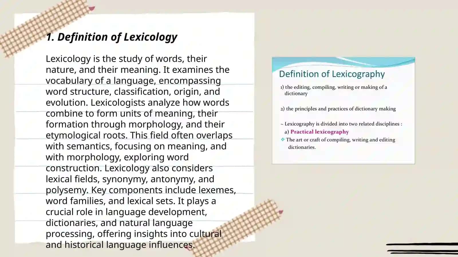 Introduction to lexicology. Lexicography 3